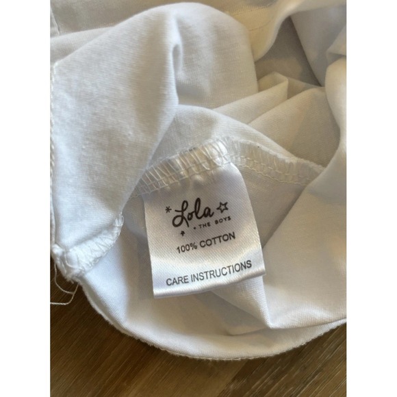 Lola And The Boys French Fries Sequin Crewneck White T-shirt Size 12 - Picture 6 of 8